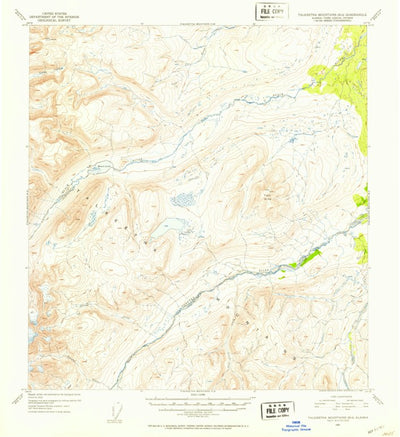 United States Geological Survey Talkeetna Mountains B-2, AK (1952, 63360-Scale) digital map