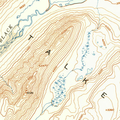 United States Geological Survey Talkeetna Mountains B-2, AK (1952, 63360-Scale) digital map