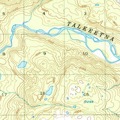 United States Geological Survey Talkeetna Mountains B-6, AK (1949, 63360-Scale) digital map