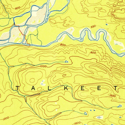 United States Geological Survey Talkeetna Mountains B-6, AK (1952, 63360-Scale) digital map