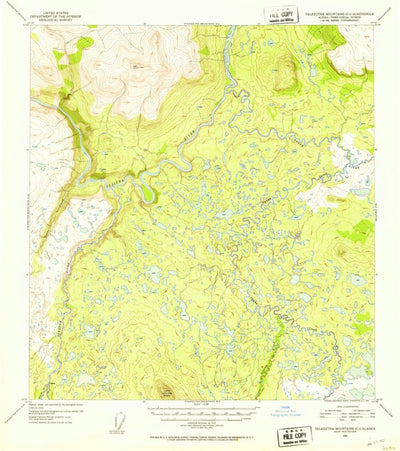 United States Geological Survey Talkeetna Mountains C-1, AK (1952, 63360-Scale) digital map
