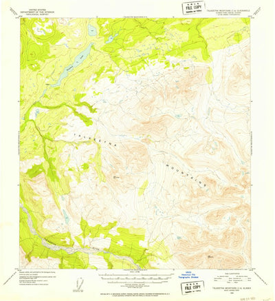 United States Geological Survey Talkeetna Mountains C-4, AK (1952, 63360-Scale) digital map