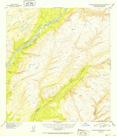 United States Geological Survey Talkeetna Mountains C-6, AK (1952, 63360-Scale) digital map