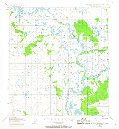 United States Geological Survey Talkeetna Mountains D-1, AK (1951, 63360-Scale) digital map