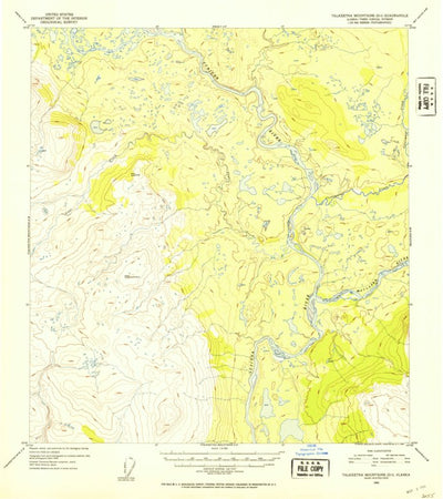 United States Geological Survey Talkeetna Mountains D-1, AK (1952, 63360-Scale) digital map