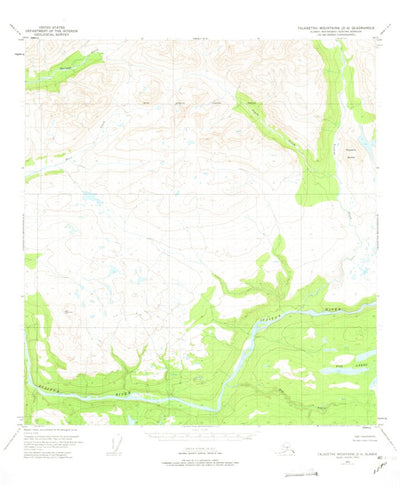 United States Geological Survey Talkeetna Mountains D-4, AK (1951, 63360-Scale) digital map