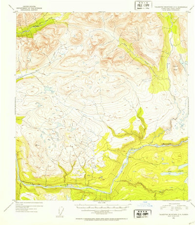 United States Geological Survey Talkeetna Mountains D-4, AK (1952, 63360-Scale) digital map