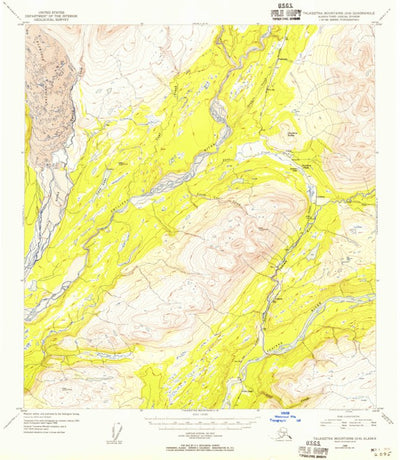 United States Geological Survey Talkeetna Mountains D-6, AK (1949, 63360-Scale) digital map