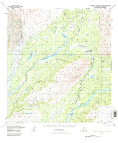 United States Geological Survey Talkeetna Mountains D-6, AK (1951, 63360-Scale) digital map