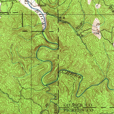 United States Geological Survey Talking Rock, GA (1914, 62500-Scale) digital map