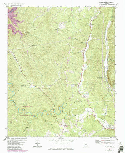United States Geological Survey Talking Rock, GA (1971, 24000-Scale) digital map