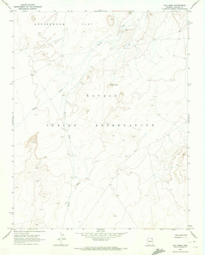 United States Geological Survey Tall Mesa, AZ (1968, 24000-Scale) digital map