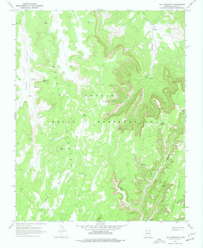 United States Geological Survey Tall Mountain, AZ (1970, 24000-Scale) digital map