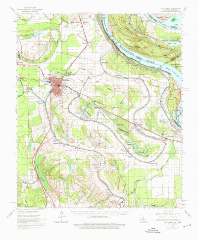 United States Geological Survey Talla Bena, LA-MS (1965, 62500-Scale) digital map