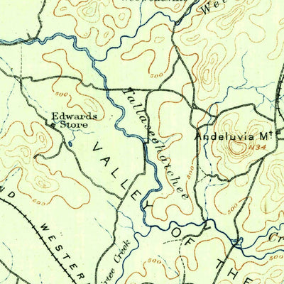 United States Geological Survey Talladega, AL (1890, 125000-Scale) digital map