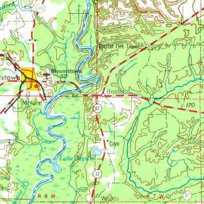 United States Geological Survey Tallahassee, FL-GA-AL (1954, 250000-Scale) digital map