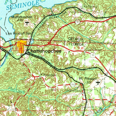 United States Geological Survey Tallahassee, FL-GA-AL (1954, 250000-Scale) digital map