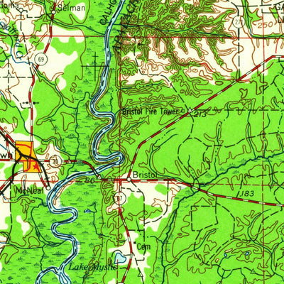 United States Geological Survey Tallahassee, FL-GA-AL (1960, 250000-Scale) digital map