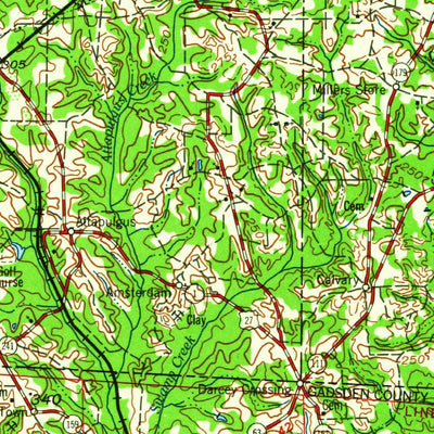 United States Geological Survey Tallahassee, FL-GA-AL (1960, 250000-Scale) digital map