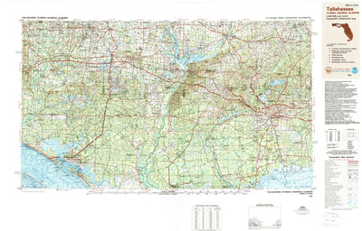 United States Geological Survey Tallahassee, FL-GA-AL (1988, 250000-Scale) digital map