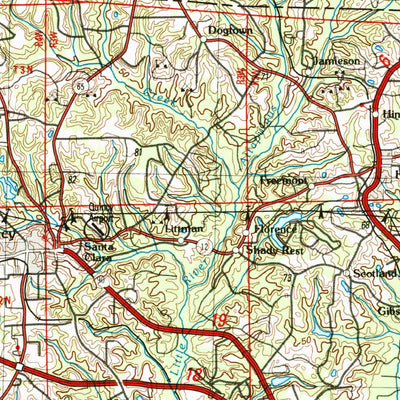 United States Geological Survey Tallahassee, FL-GA-AL (1988, 250000-Scale) digital map
