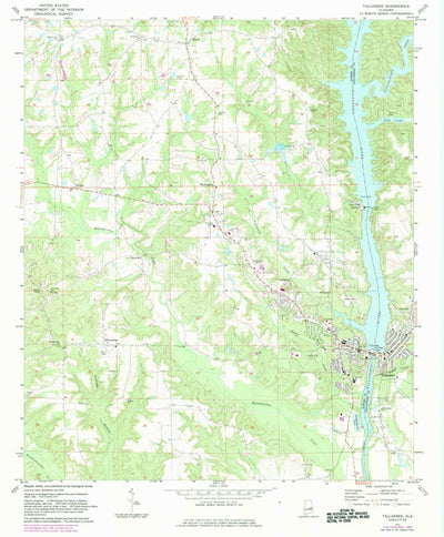 United States Geological Survey Tallassee, AL (1971, 24000-Scale) digital map