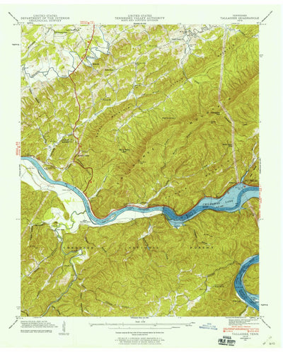 United States Geological Survey Tallassee, TN (1941, 24000-Scale) digital map
