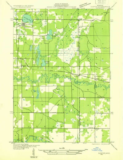 United States Geological Survey Tallman, MI (1931, 31680-Scale) digital map