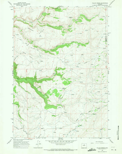 United States Geological Survey Tallon Spring, WY (1966, 24000-Scale) digital map