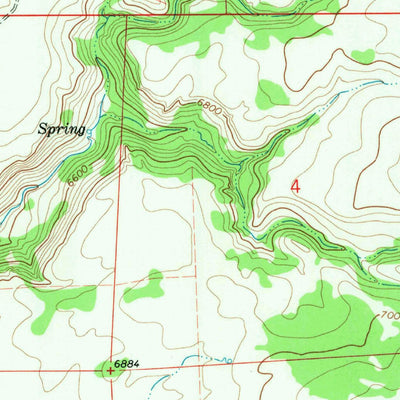 United States Geological Survey Tallon Spring, WY (1966, 24000-Scale) digital map