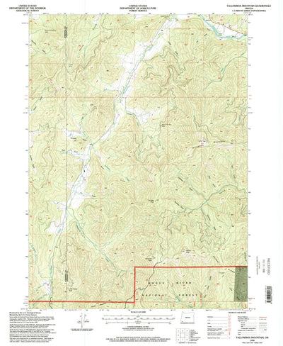 United States Geological Survey Tallowbox Mountain, OR (1996, 24000-Scale) digital map
