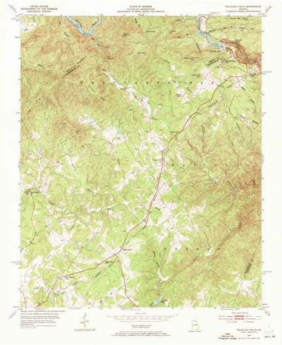 United States Geological Survey Tallulah Falls, GA (1953, 24000-Scale) digital map