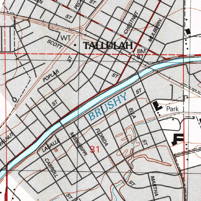 United States Geological Survey Tallulah, LA (1994, 24000-Scale) digital map