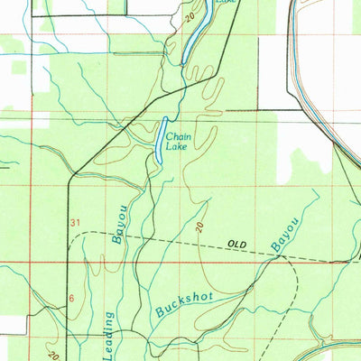 United States Geological Survey Tallulah, LA-MS (1982, 100000-Scale) digital map