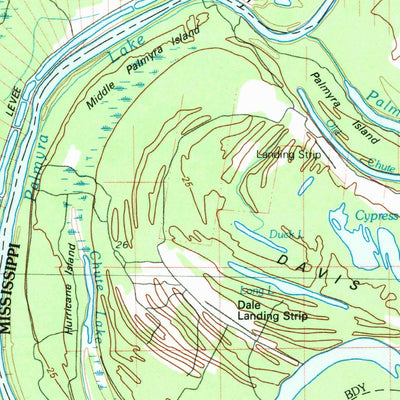 United States Geological Survey Tallulah, LA-MS (1982, 100000-Scale) digital map