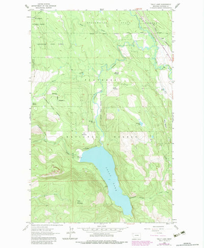United States Geological Survey Tally Lake, MT (1962, 24000-Scale) digital map