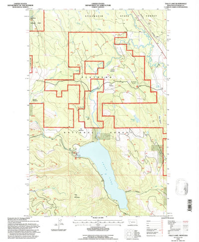 United States Geological Survey Tally Lake, MT (1994, 24000-Scale) digital map