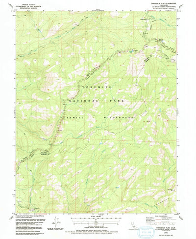 United States Geological Survey Tamarack Flat, CA (1990, 24000-Scale) digital map