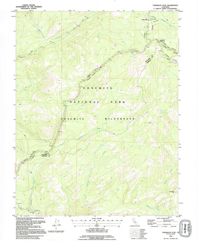 United States Geological Survey Tamarack Flat, CA (1992, 24000-Scale) digital map