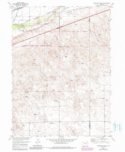 United States Geological Survey Tamarack Ranch, CO (1953, 24000-Scale) digital map