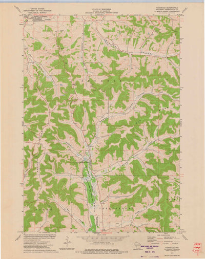 United States Geological Survey Tamarack, WI (1973, 24000-Scale) digital map