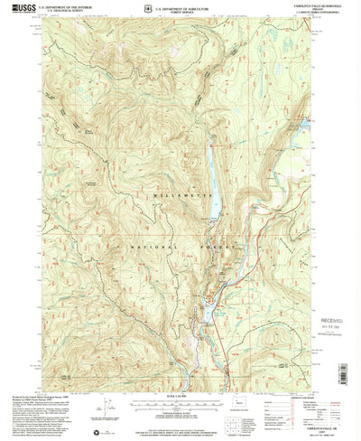 United States Geological Survey Tamolitch Falls, OR (1997, 24000-Scale) digital map