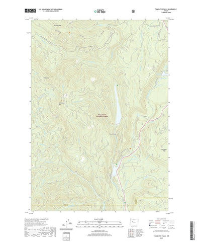 United States Geological Survey Tamolitch Falls, OR (2020, 24000-Scale) digital map