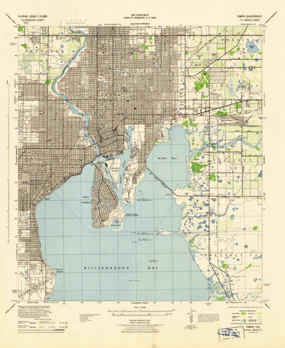 United States Geological Survey Tampa, FL (1944, 31680-Scale) digital map