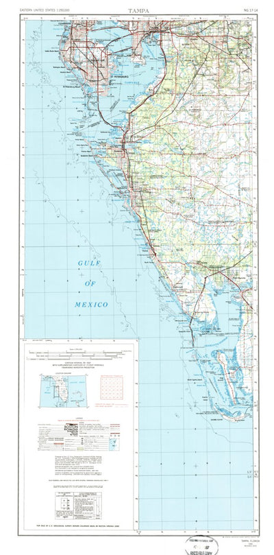 United States Geological Survey Tampa, FL (1956, 250000-Scale) digital map