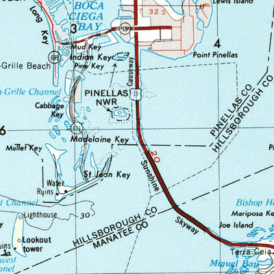 United States Geological Survey Tampa, FL (1956, 250000-Scale) digital map