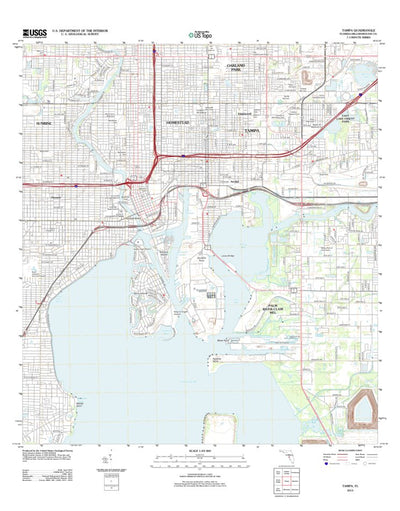 United States Geological Survey Tampa, FL (2012, 24000-Scale) digital map