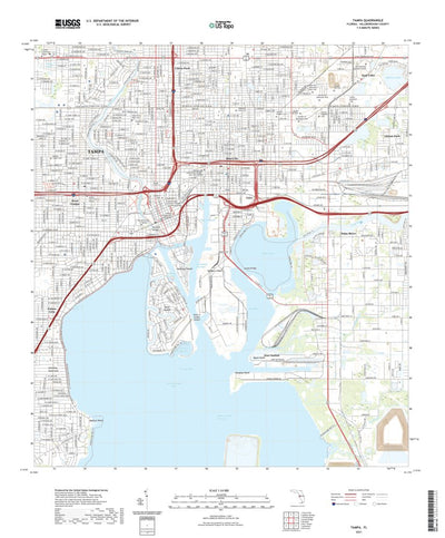 United States Geological Survey Tampa, FL (2021, 24000-Scale) digital map