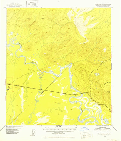 United States Geological Survey Tanacross B-4, AK (1951, 63360-Scale) digital map