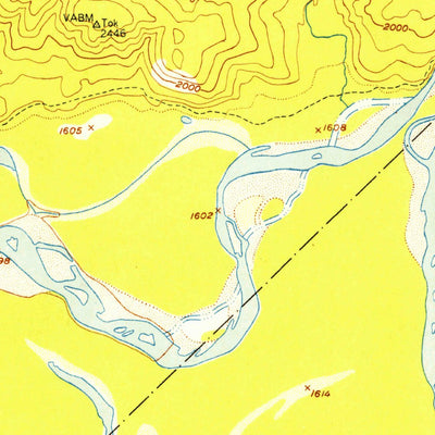 United States Geological Survey Tanacross B-4, AK (1951, 63360-Scale) digital map